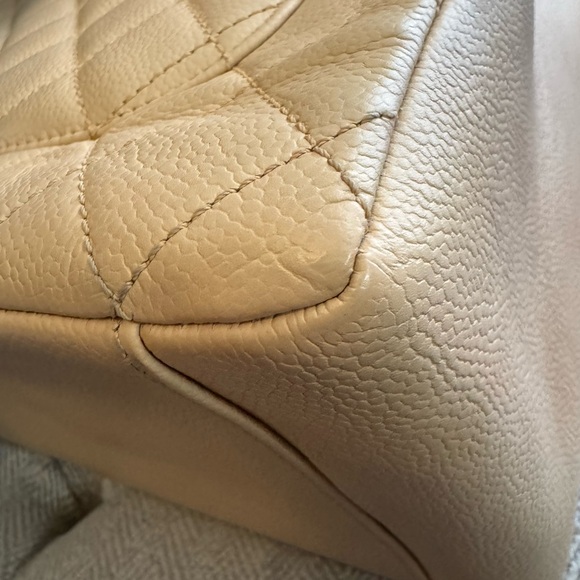 Price is FIRM*Chanel beige caviar GST - Picture 11 of 16